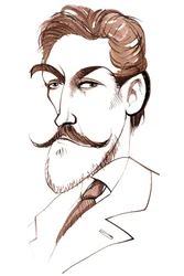 Felix Weingartner, Austrian conductor and composer; caricature